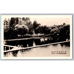 Vintage Photo Postcard Gaffneys Lake Wilderness Kodak Real Photo Paper #1571